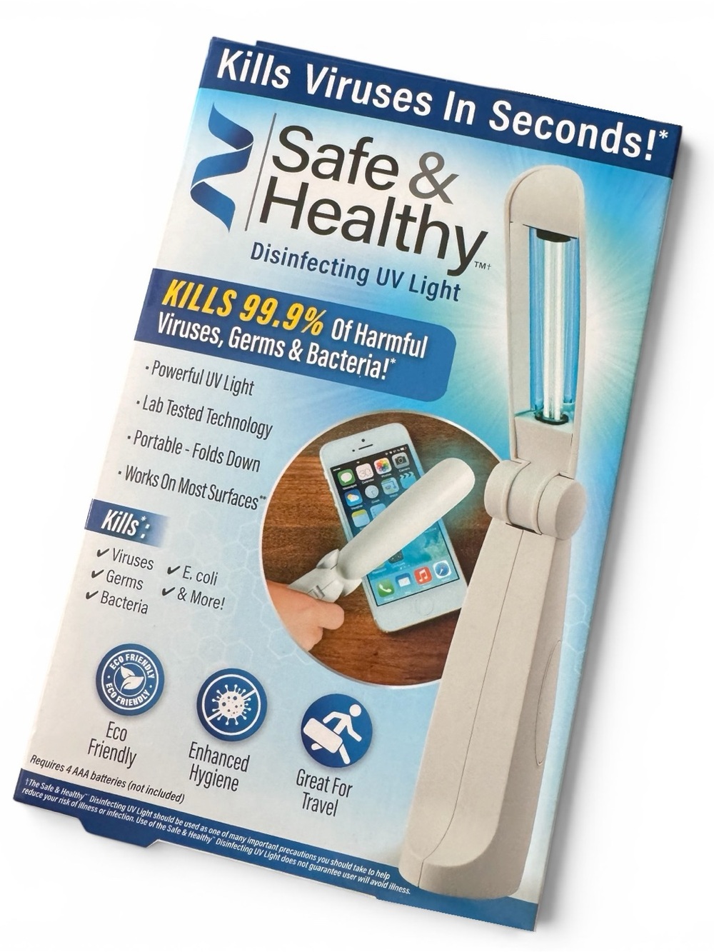As Seen On TV Safe & Healthy Disinfecting UV Light - White